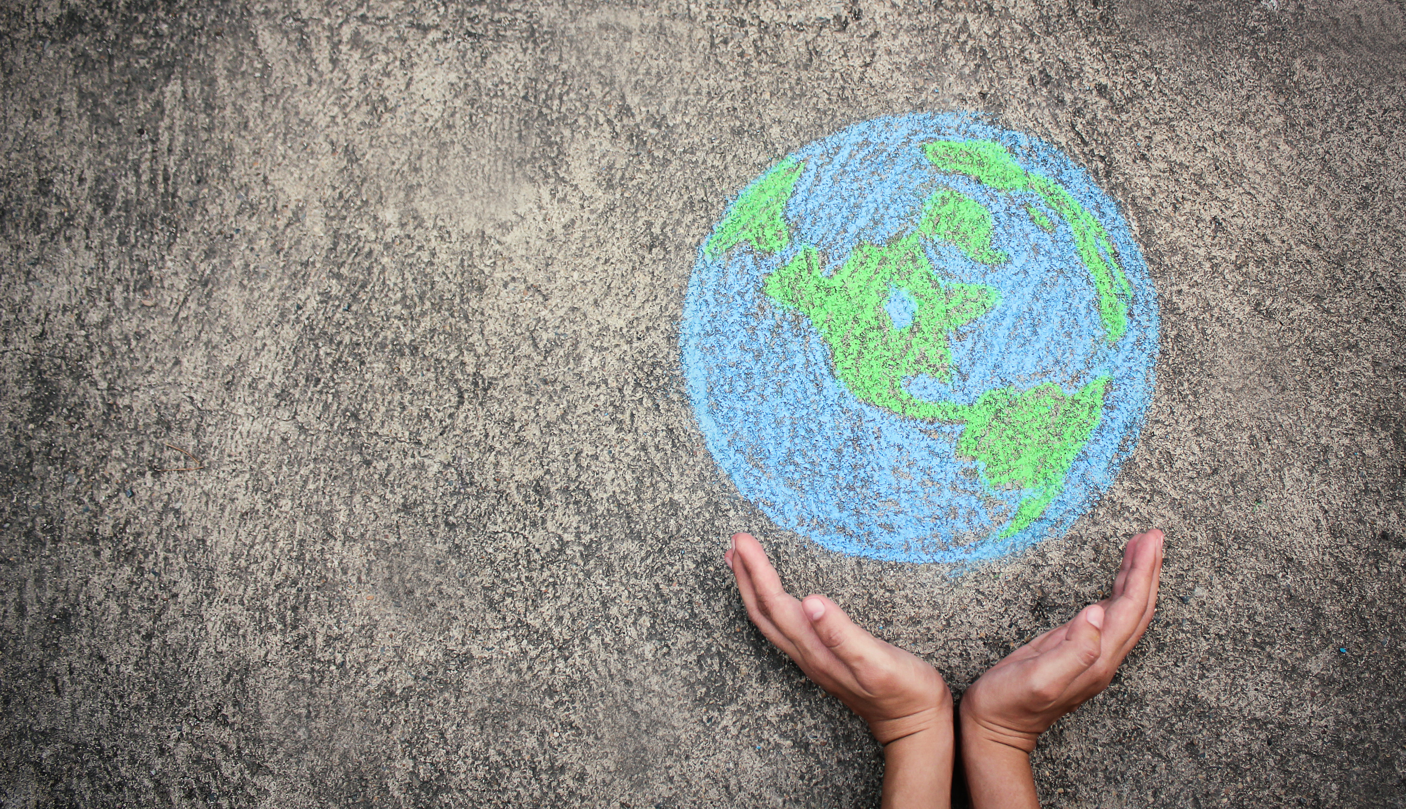 chalk illustration of planet earth