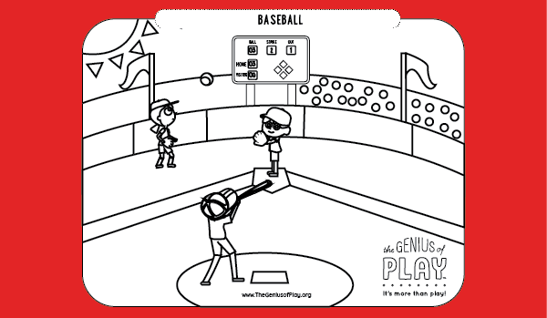 Baseball Coloring Sheet