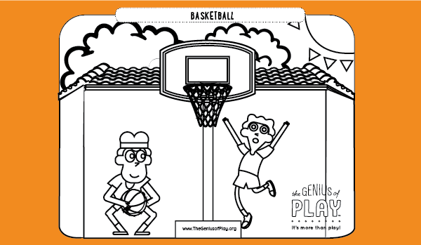 Basketball Coloring Sheet