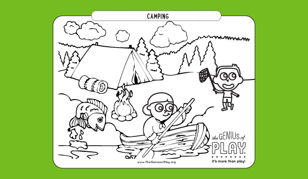 Camping Coloring Sheet