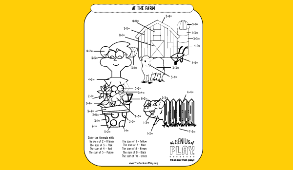 Farm Coloring Sheet