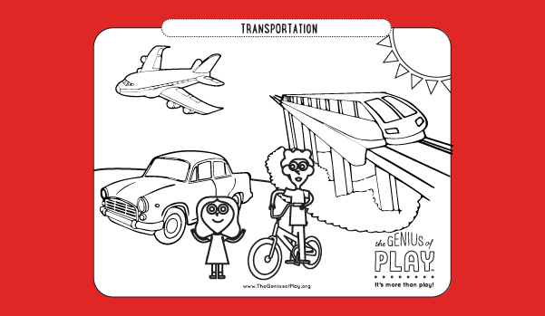 Transportation Coloring Sheet