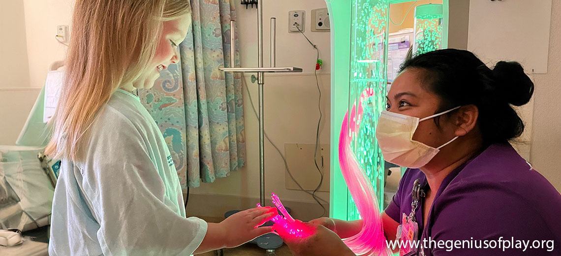 provider and child patient at a children's hospital