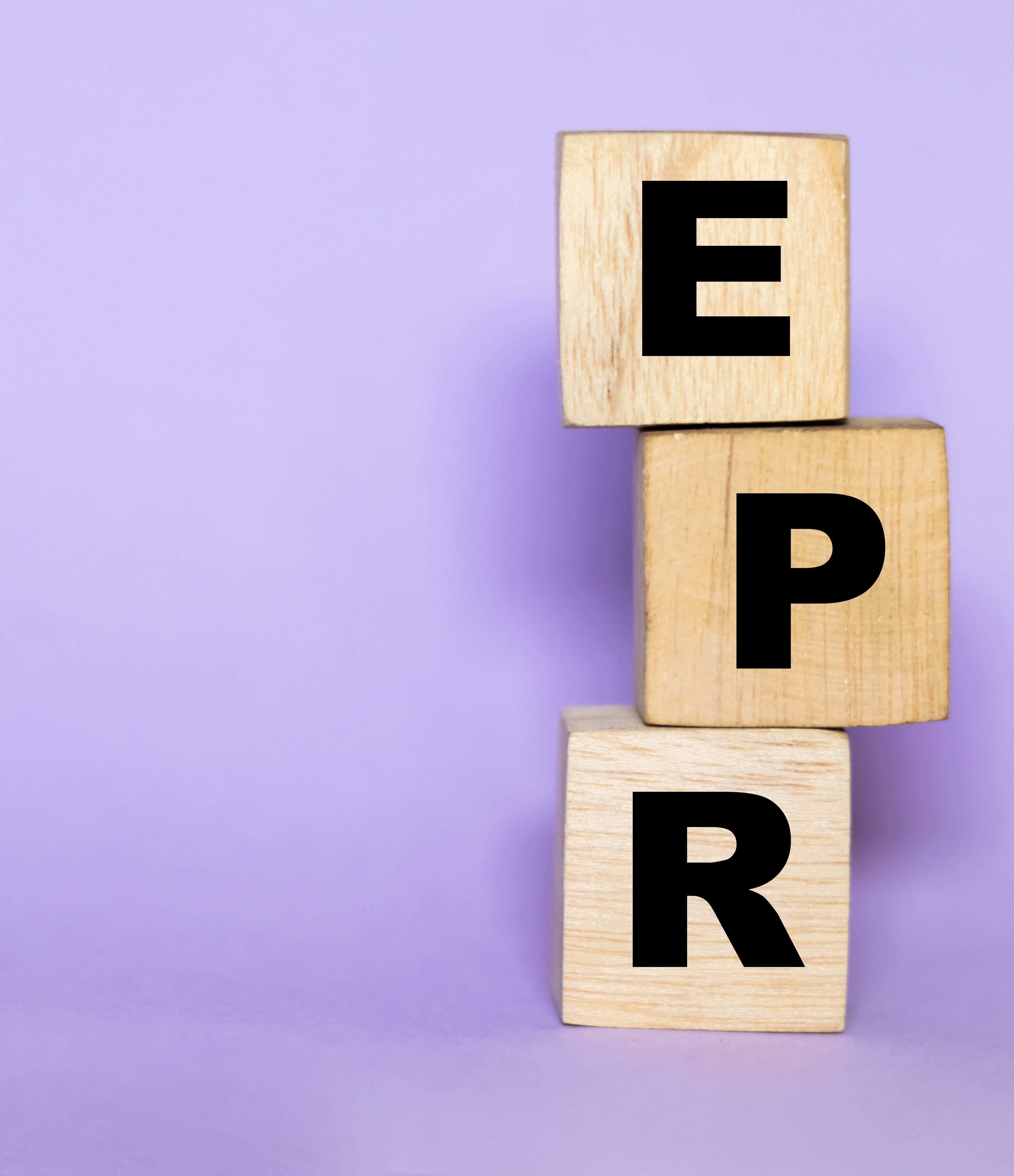 toy blocks spelling EPR