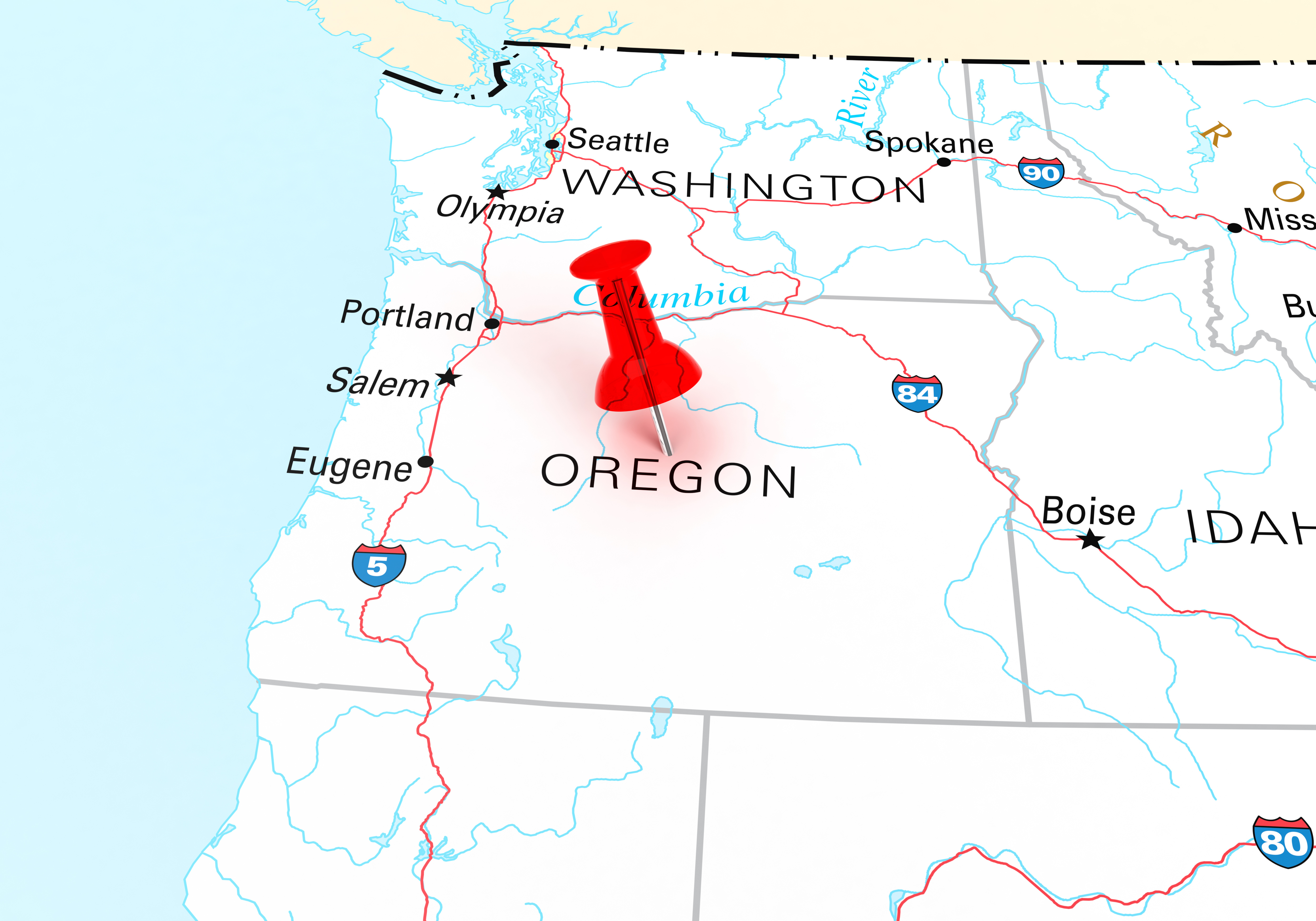 map of oregon