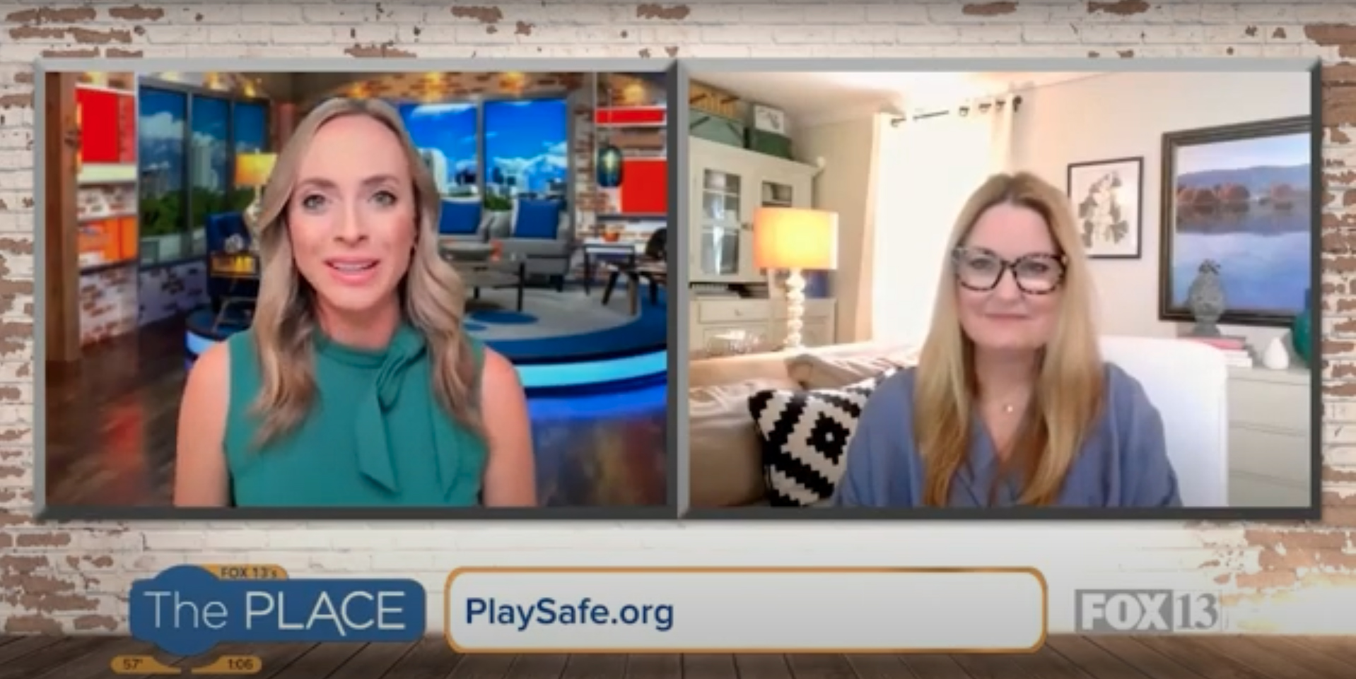 screenshot of joan lawrence on tv segment