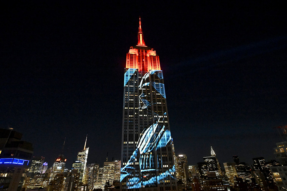 star wars march to the fourth campaign launch on empire state building